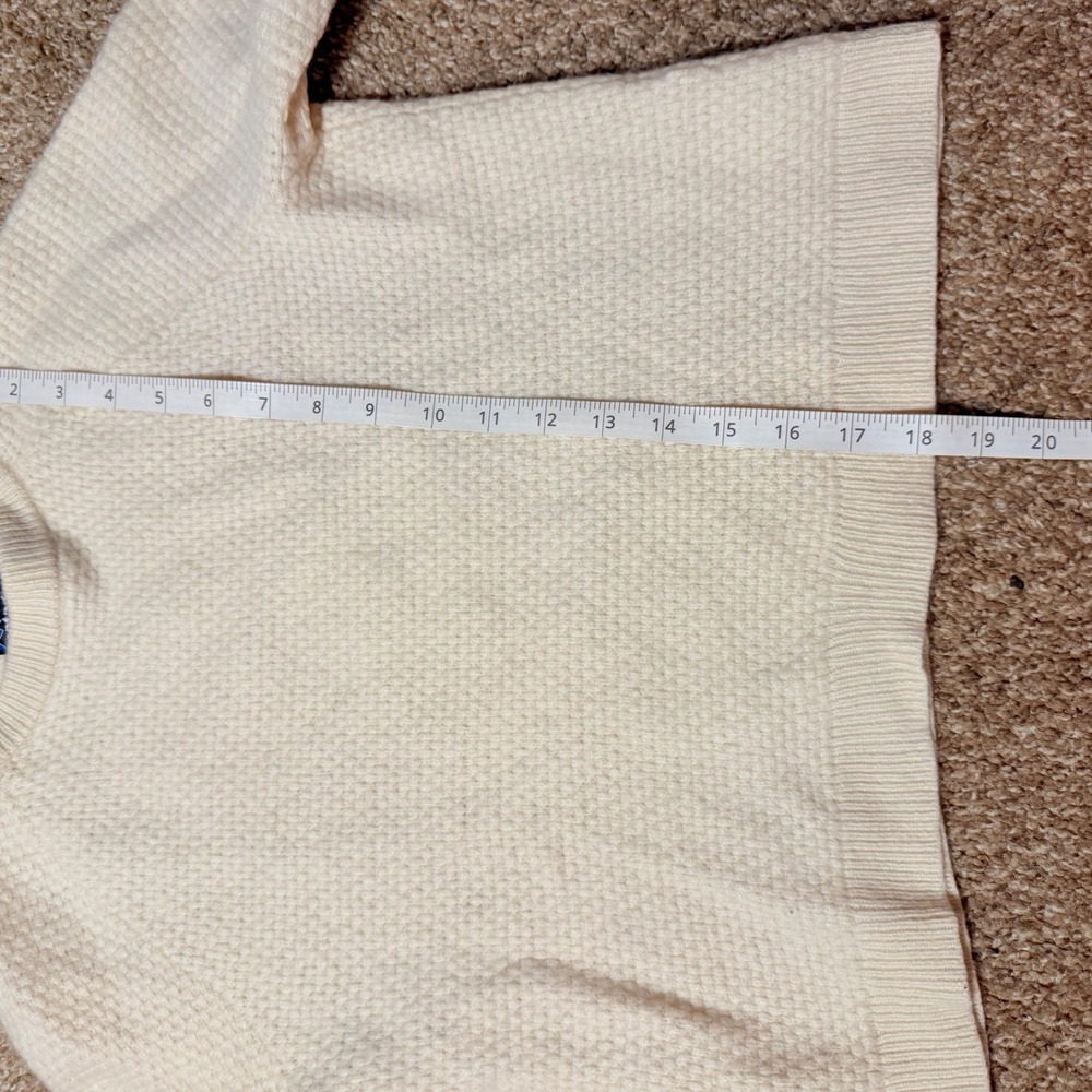 Women's Patagonia Recycled Cashmere Wool Knit Sweater Cream Pullover SZ S - Picture 4 of 7